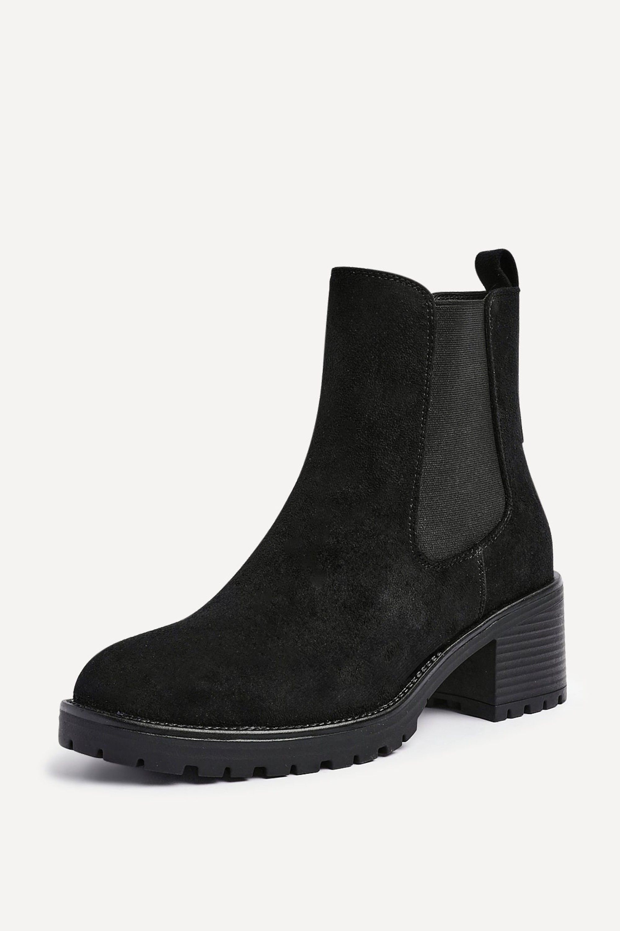 Linzi Path Black Faux Suede Chelsea Boot image 5