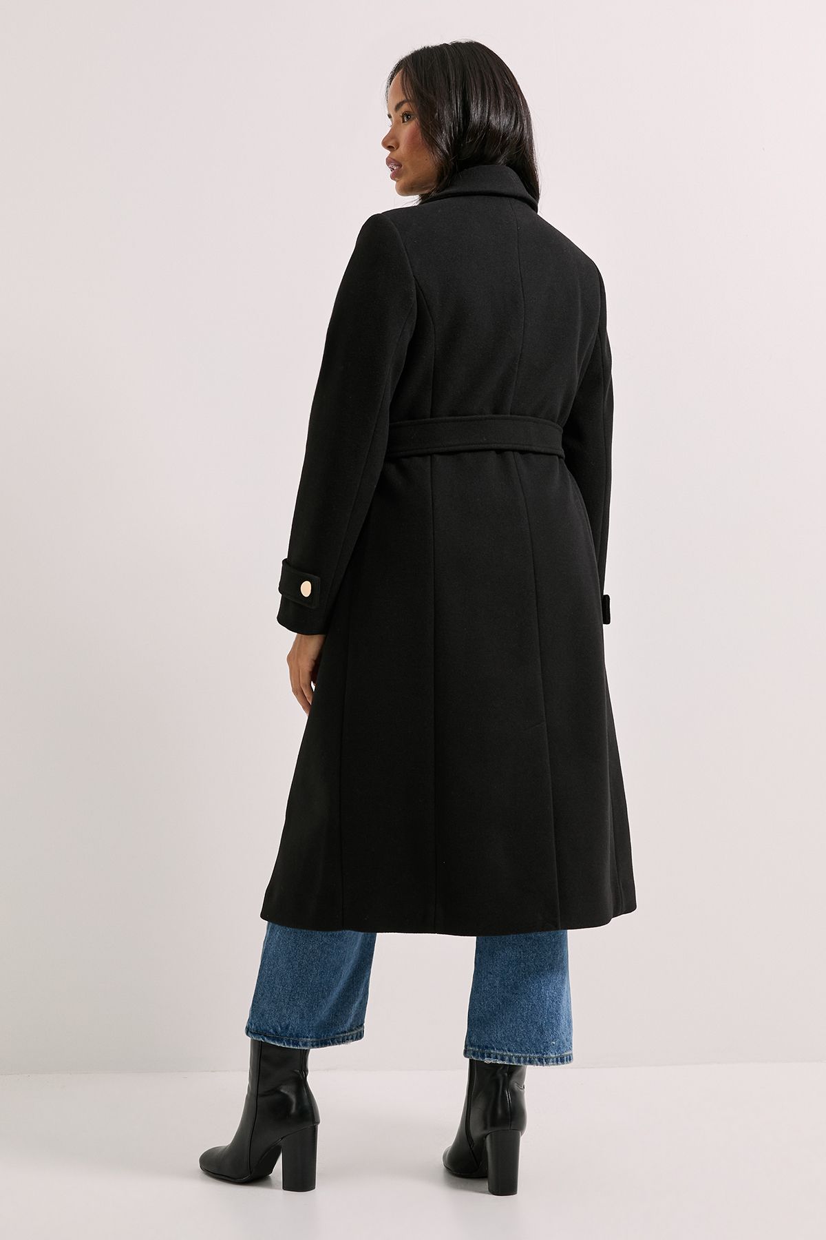 Dorothy Perkins Belted Coat Black image 3