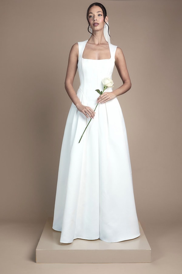Coast Sleeveless Drop Waist Wedding Dress Ivory
