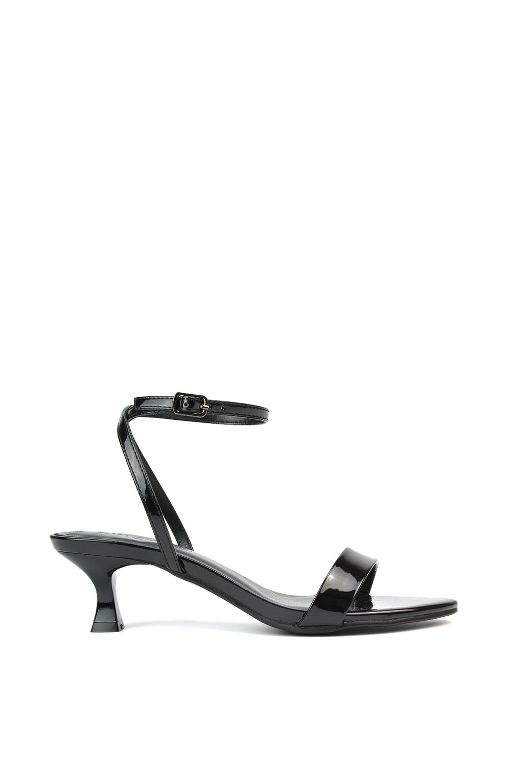 XY London 'Antonia' Kitten Low Heel Strappy Sandal Two Part Heeled Shoes