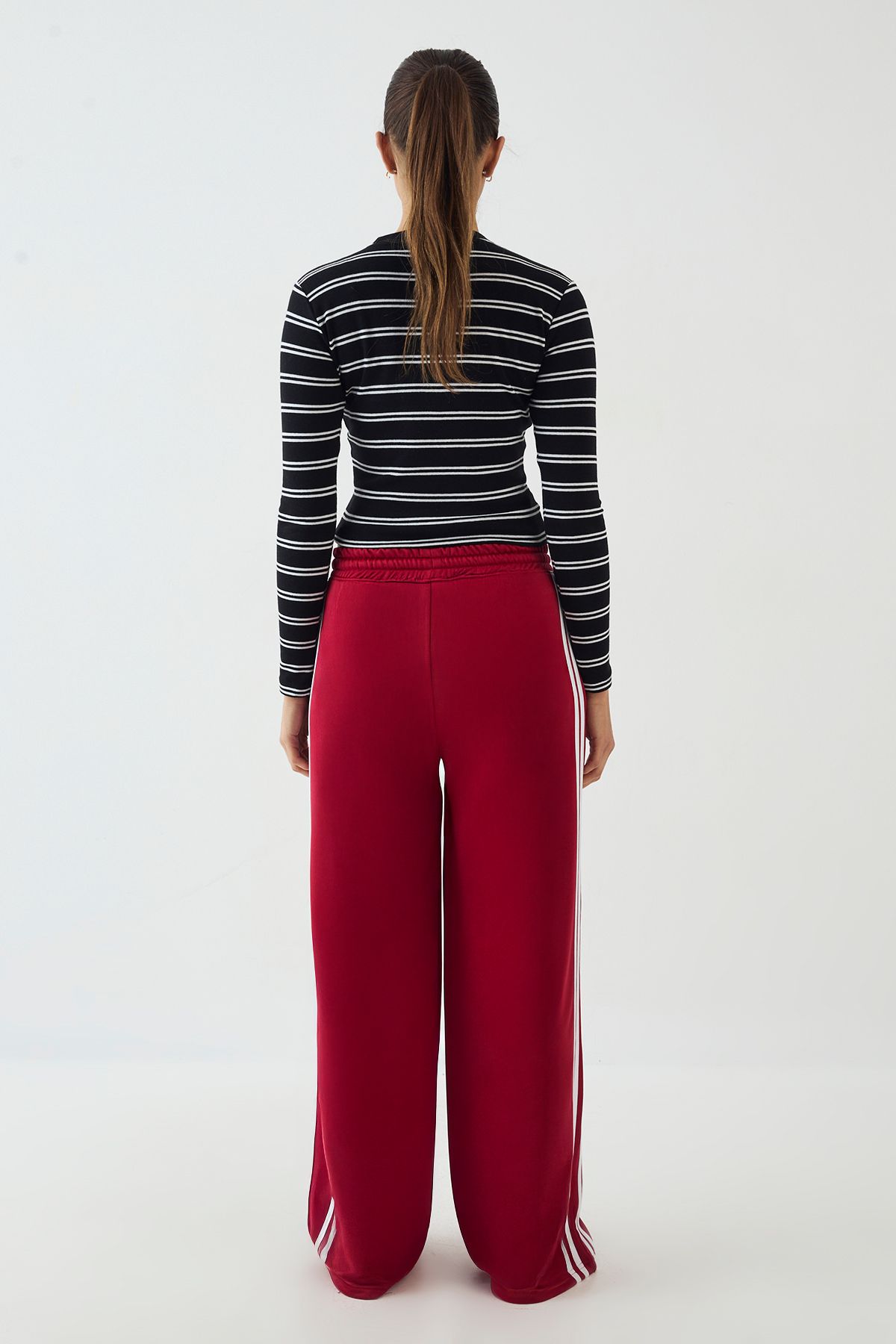 DSGN Studio DSGN Studio Tricot Side Stripe Straight Leg Jogger Red image 2