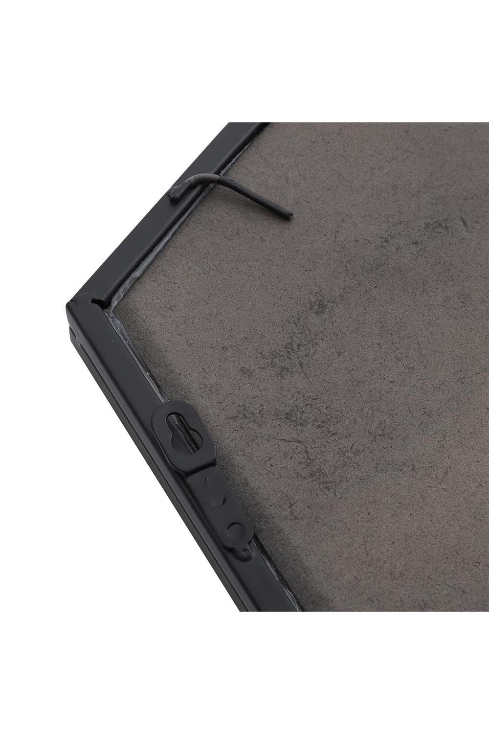 Living and Home Modern Black Metal Arched Grid Decor Window Mirror, 110cm W x 70cm H image 6