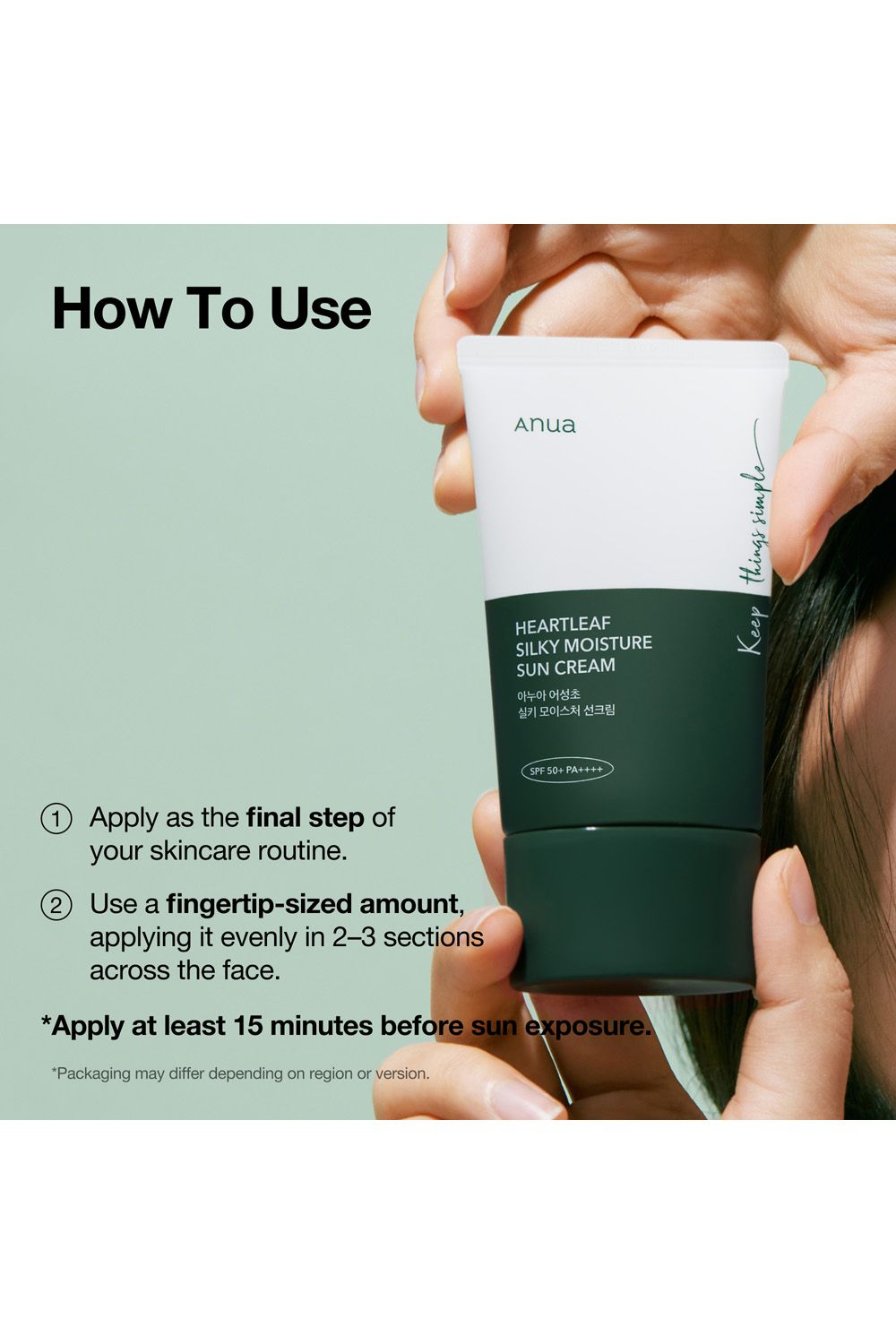 Anua Heartleaf Silky Moisture Sun Cream Spf 50 Pa++++ 50ml Multi image 3