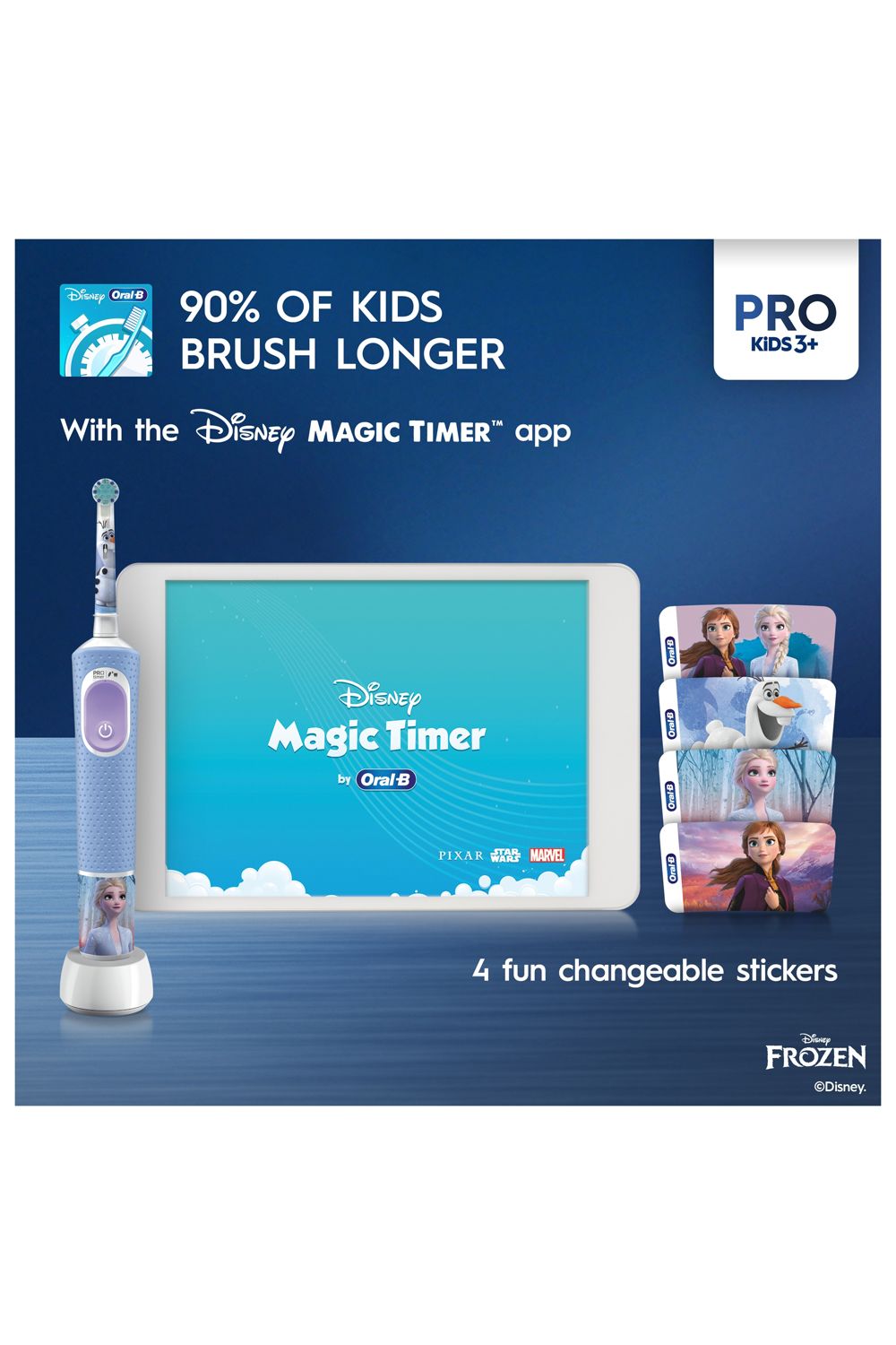 Oral B Kids Frozen Vitality Pro Toothbrush + Case Multi image 3
