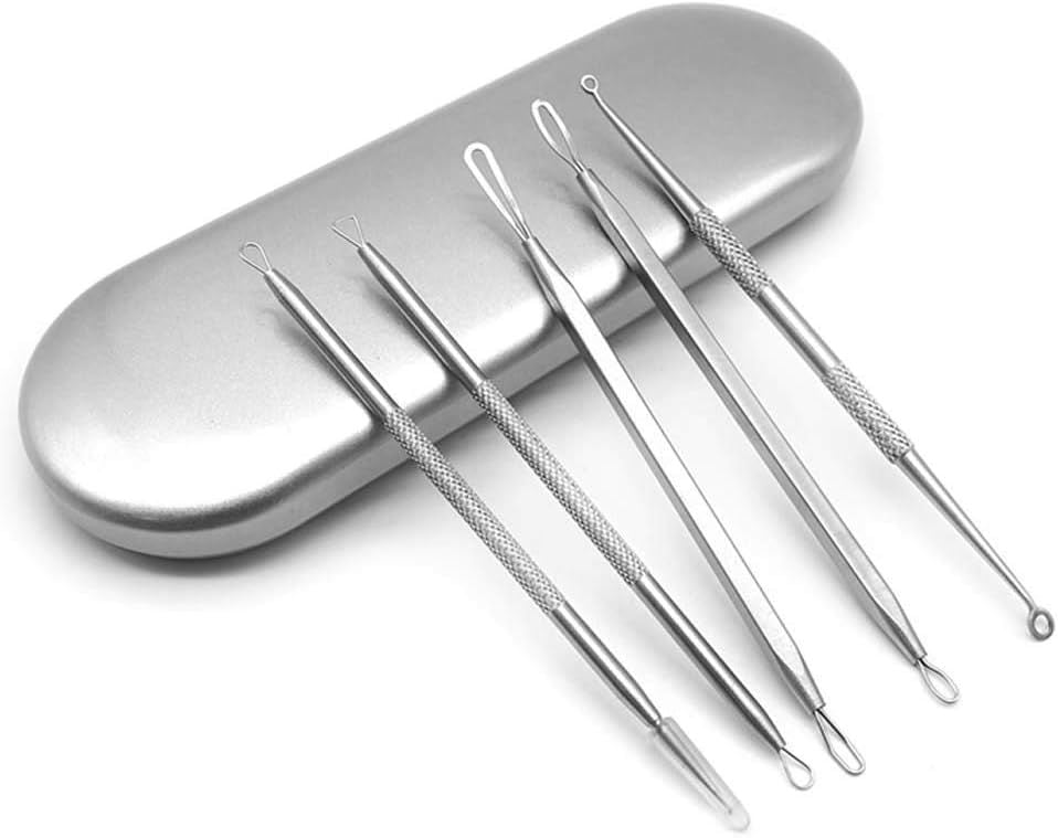 KAV Comedone Extractor Kit 5-Piece Blackhead Remover Tool Set with Storage Case image 1