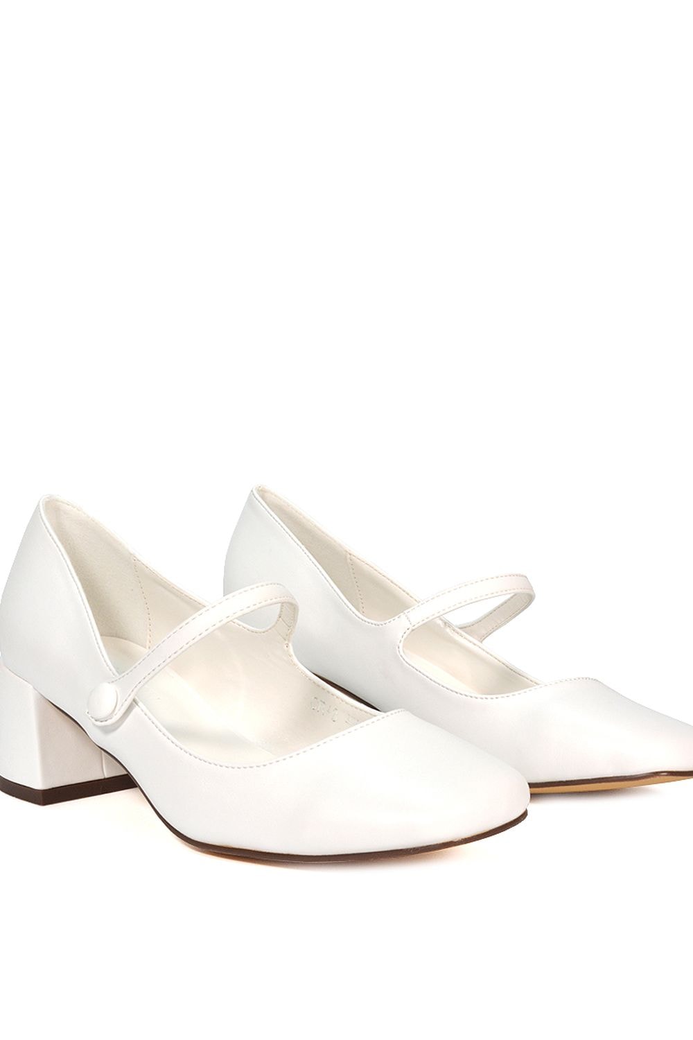 XY London 'Leneka' Low Block Heel Slip On Court Shoes With Front Strap image 6