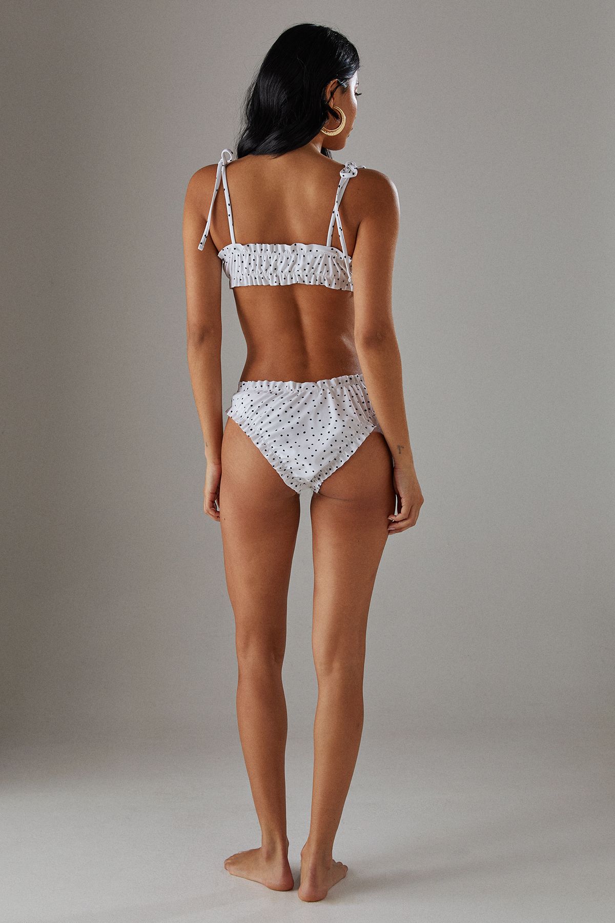 Warehouse Ruched Brief Bikini Bottom Mono image 3