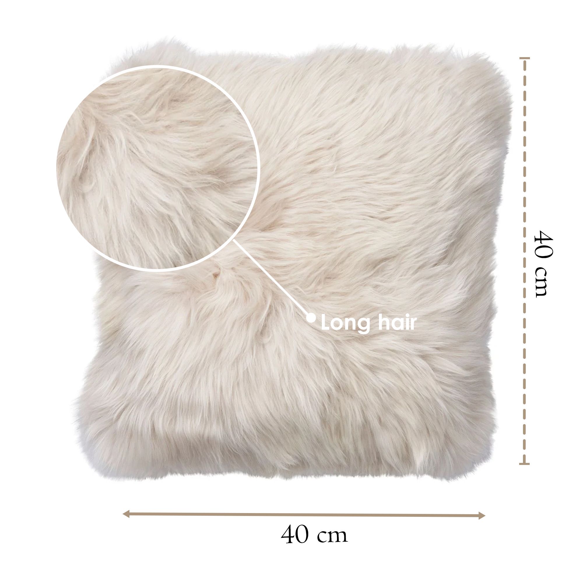 Infinity Leather Luxury Genuine Sheepskin 40x40cm Real Wool Single Sided Cushion image 2
