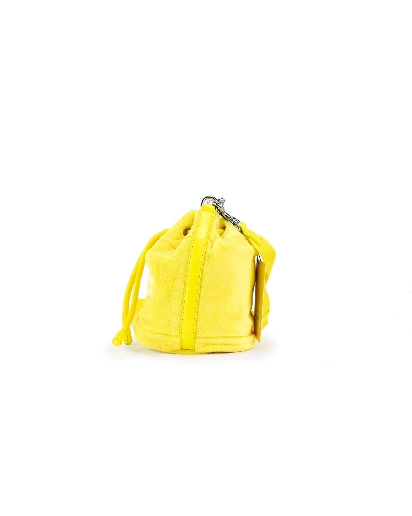 Marc Jacobs Mini Bucket Bag Fuzzy Yellow Wo - Plush Terry Crossbody Bags image 3