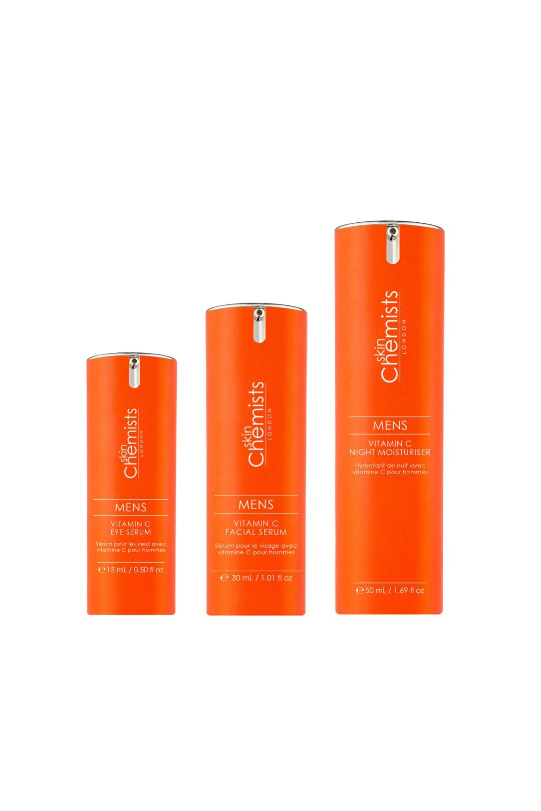 skinChemists professional Men's Vitamin C Trio Anti-Ageing Skincare Kit image 1