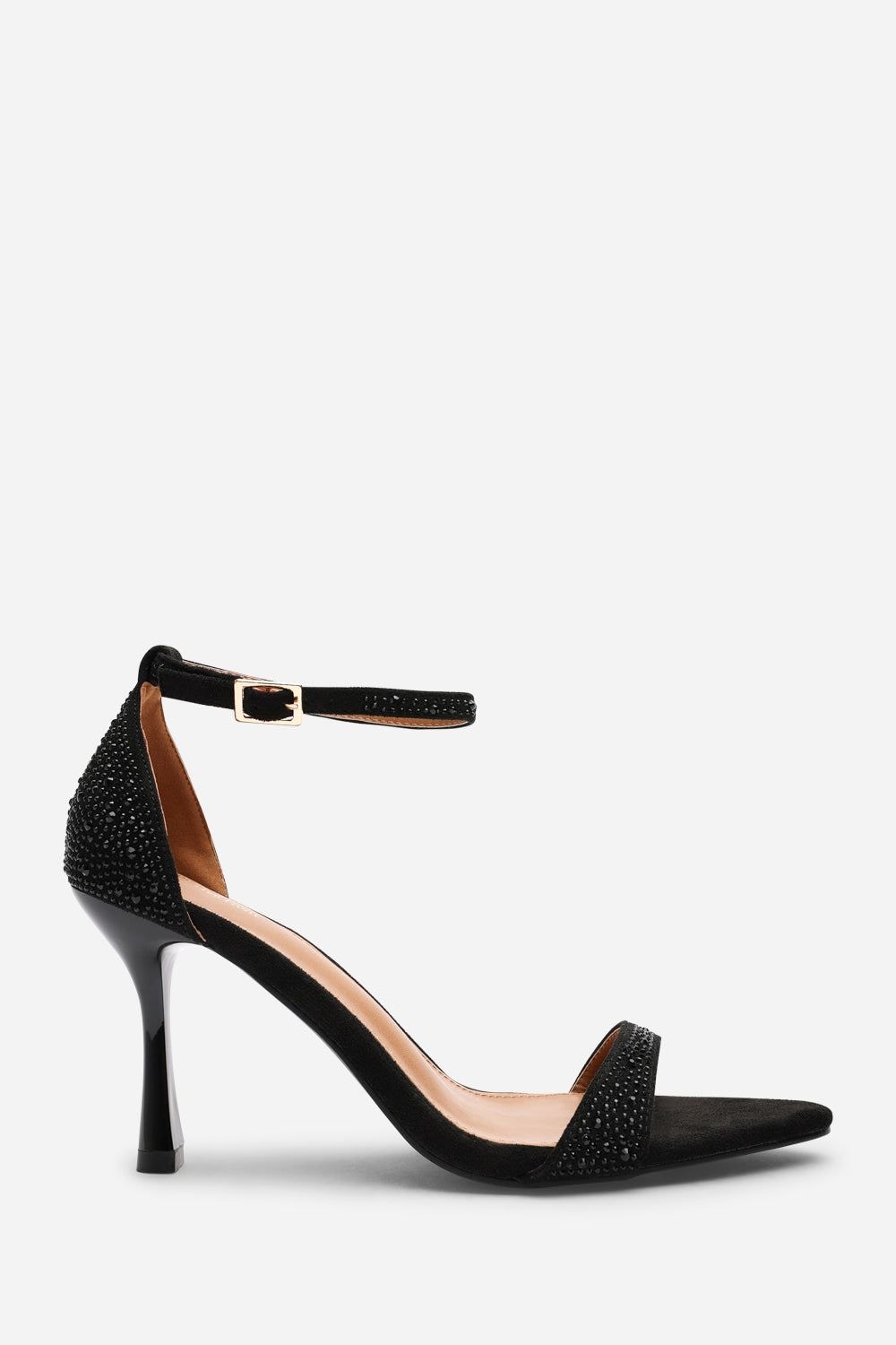 Where's That From 'Indira' Suede Sparkling Heeled Sandals With Buckled Ankle Strap image 2