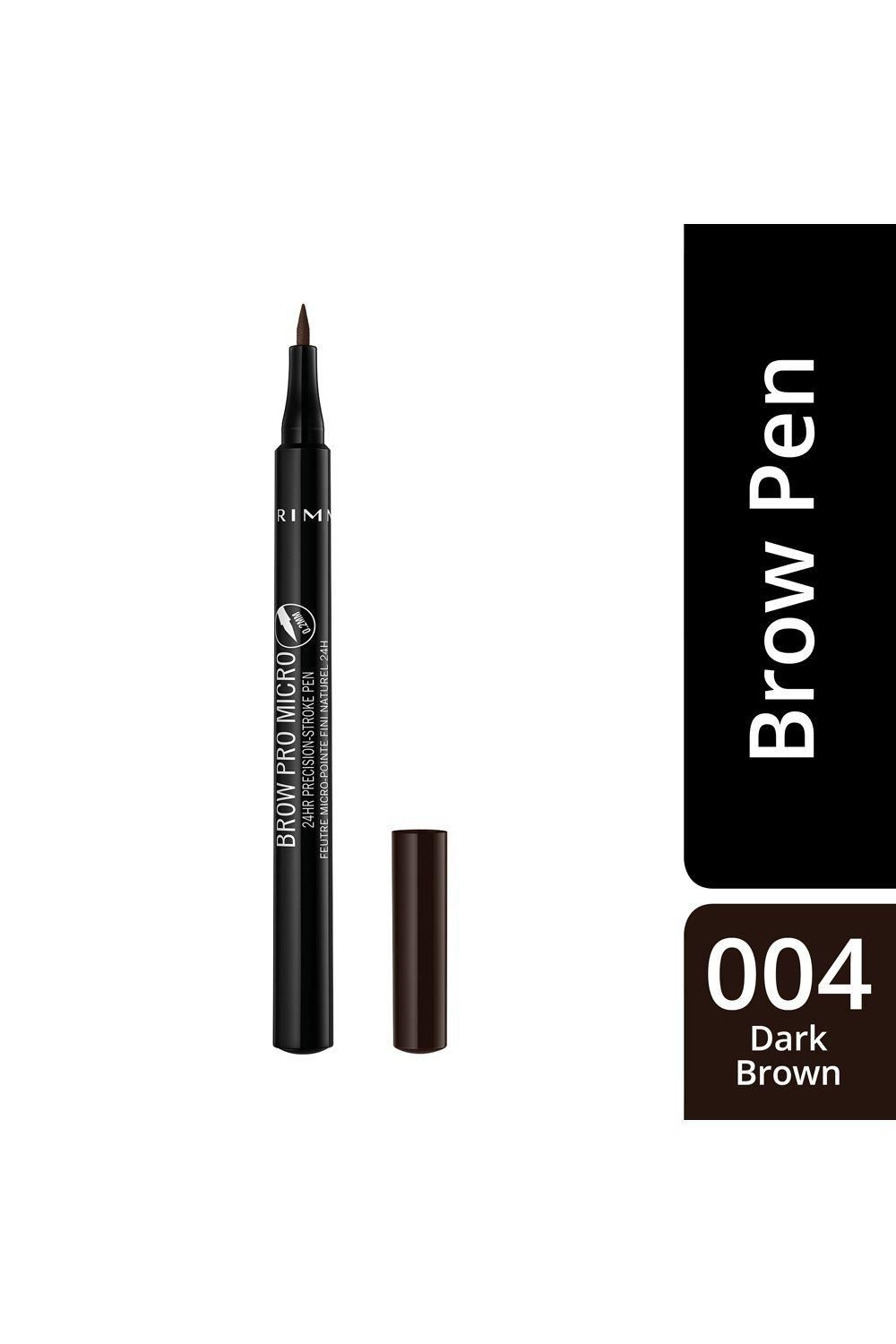 Rimmel London Brow Pro Micro 24HR Precision-Stroke Pen 004 Dark Brown image 2