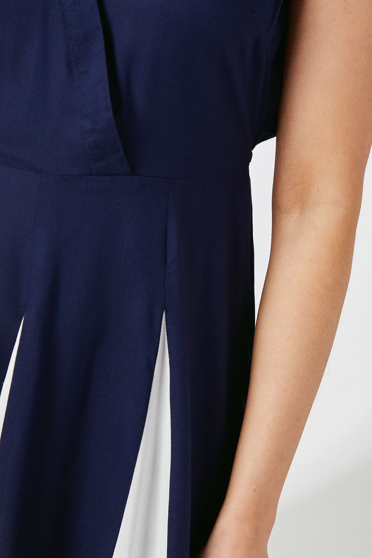 Principles Navy Contrast Detail Wrap Bodice Shirt Dress Navy image 5