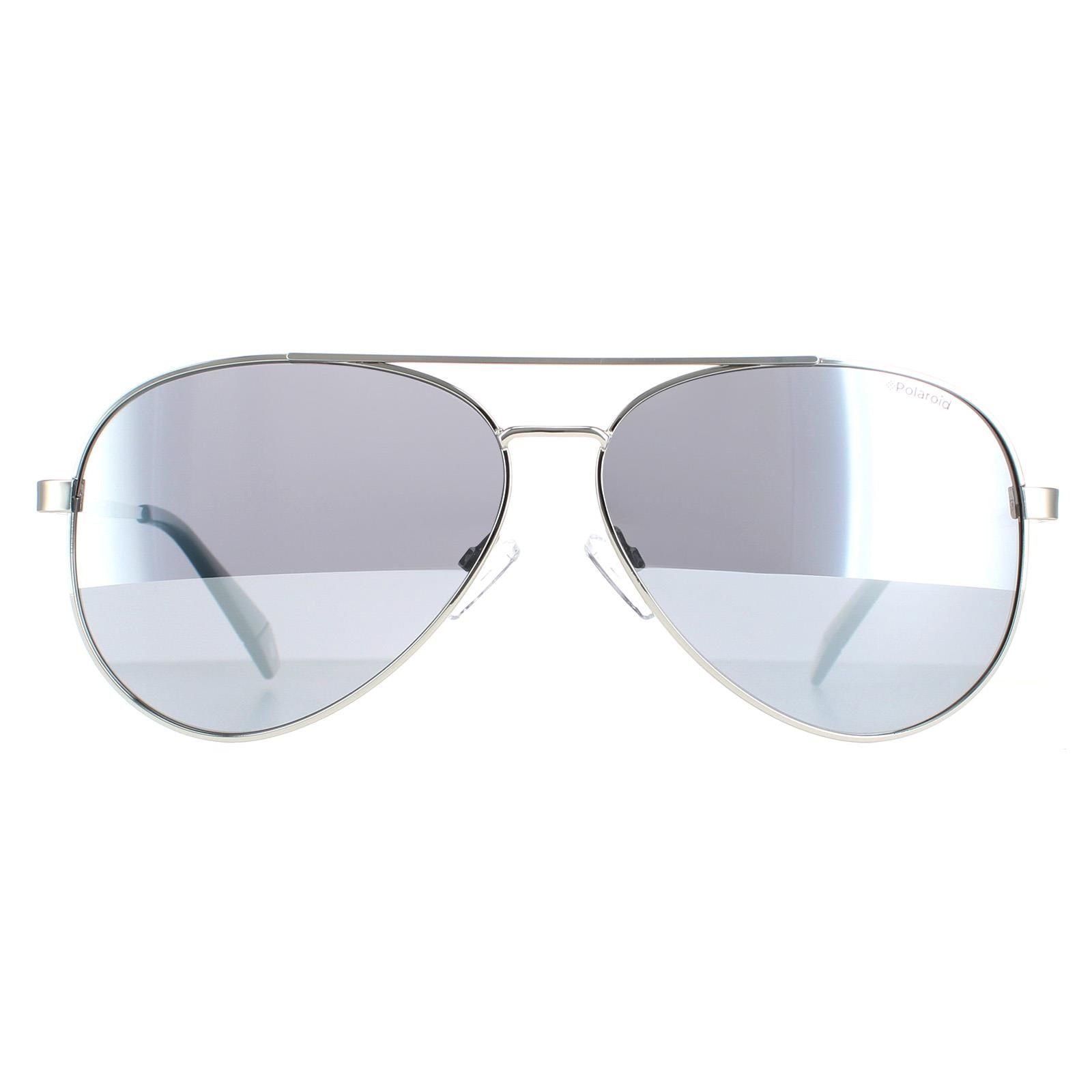 Polaroid Aviator Silver Love Island Silver Mirror Polarized PLD 6069/S/X/LI image 1