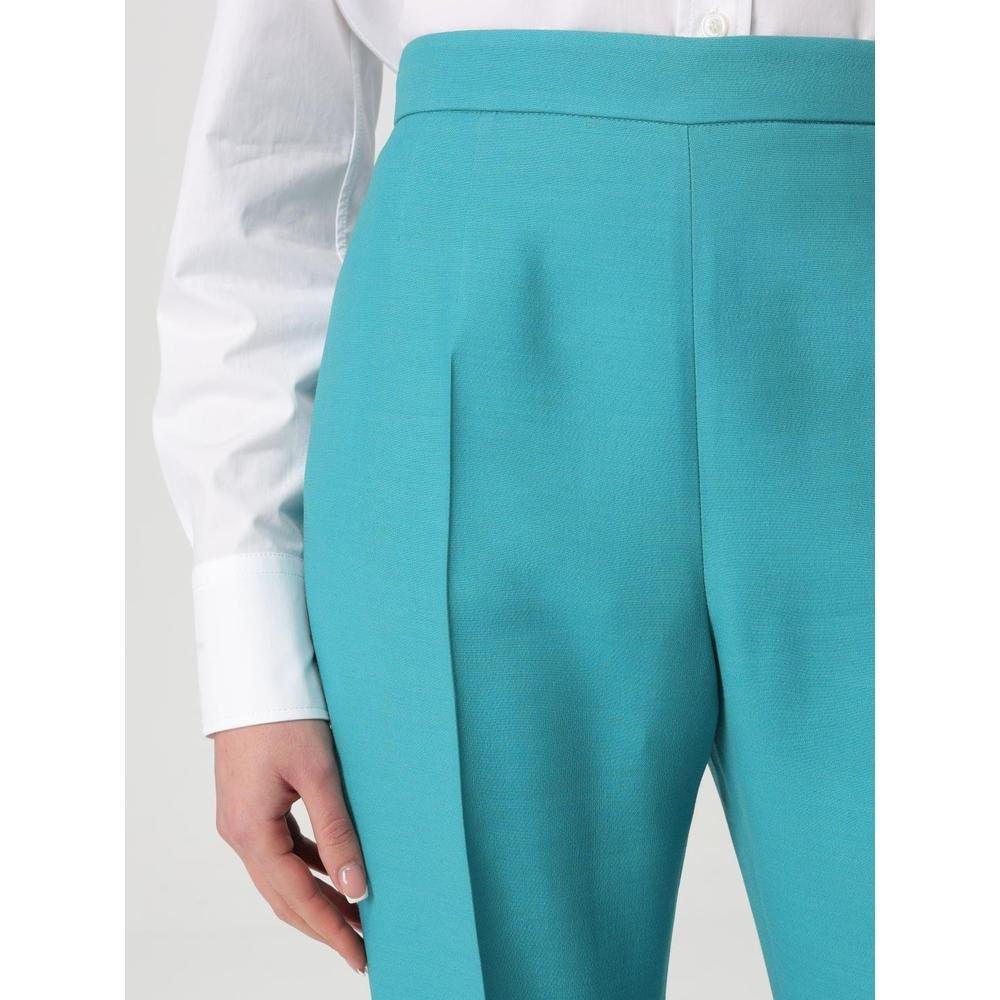 Valentino Tailored Culottes Cuffed Hem Wo - Blue Pants image 5