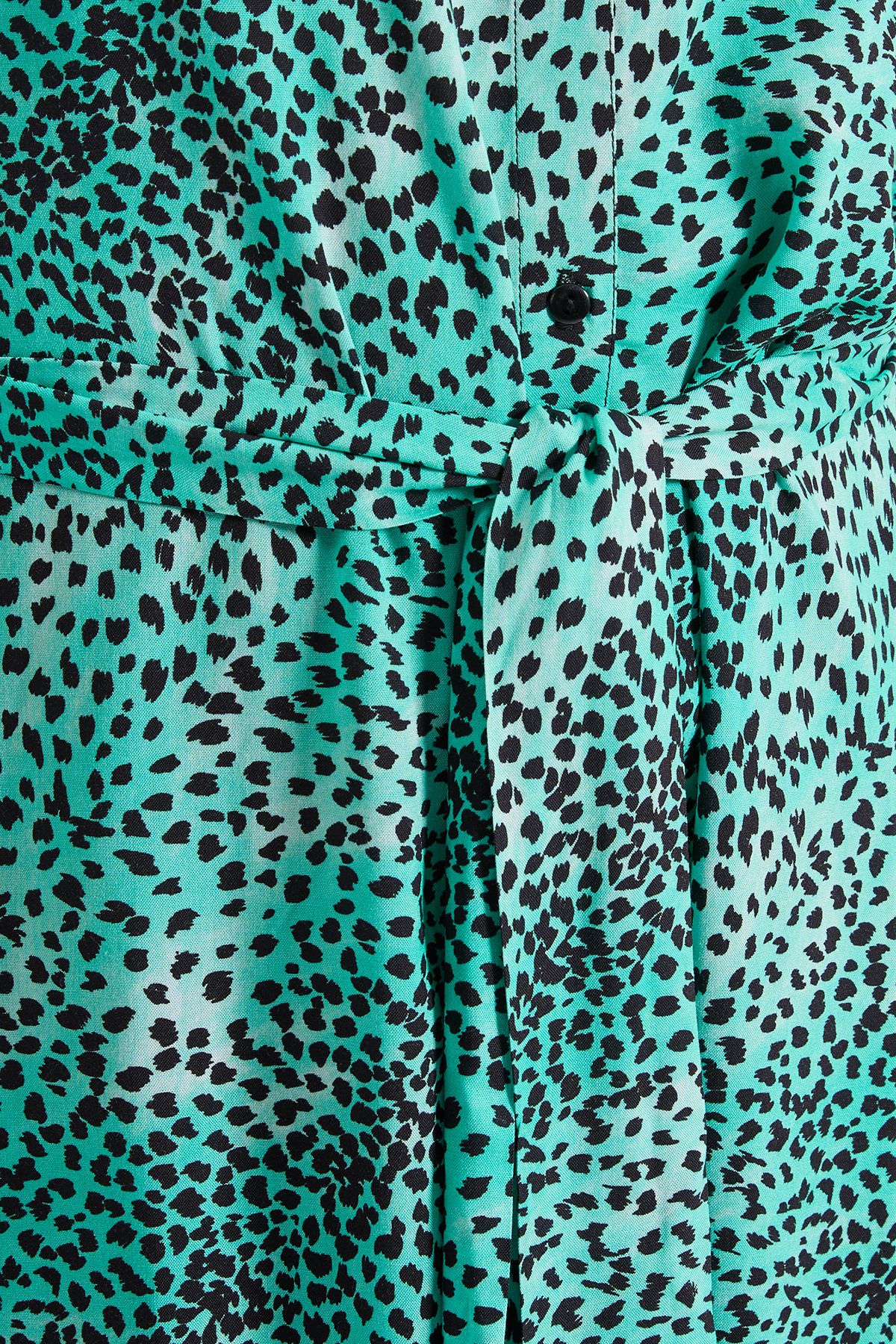 Dorothy Perkins Blue Animal Midi Shirt Dress Animal image 5