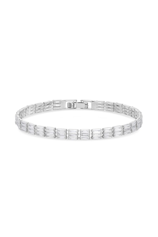 Jon Richard Rhodium Plated Multi Baguette Bracelet