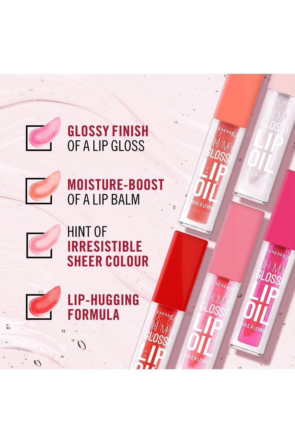 Rimmel London Oh My Gloss! Lip Oil 6ml Berry Pink image 3