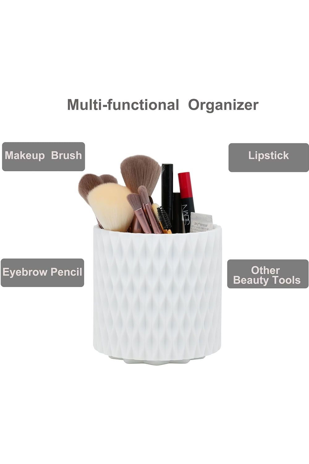 Living and Home Makeup Brush Holder Organizer with Lid image 4