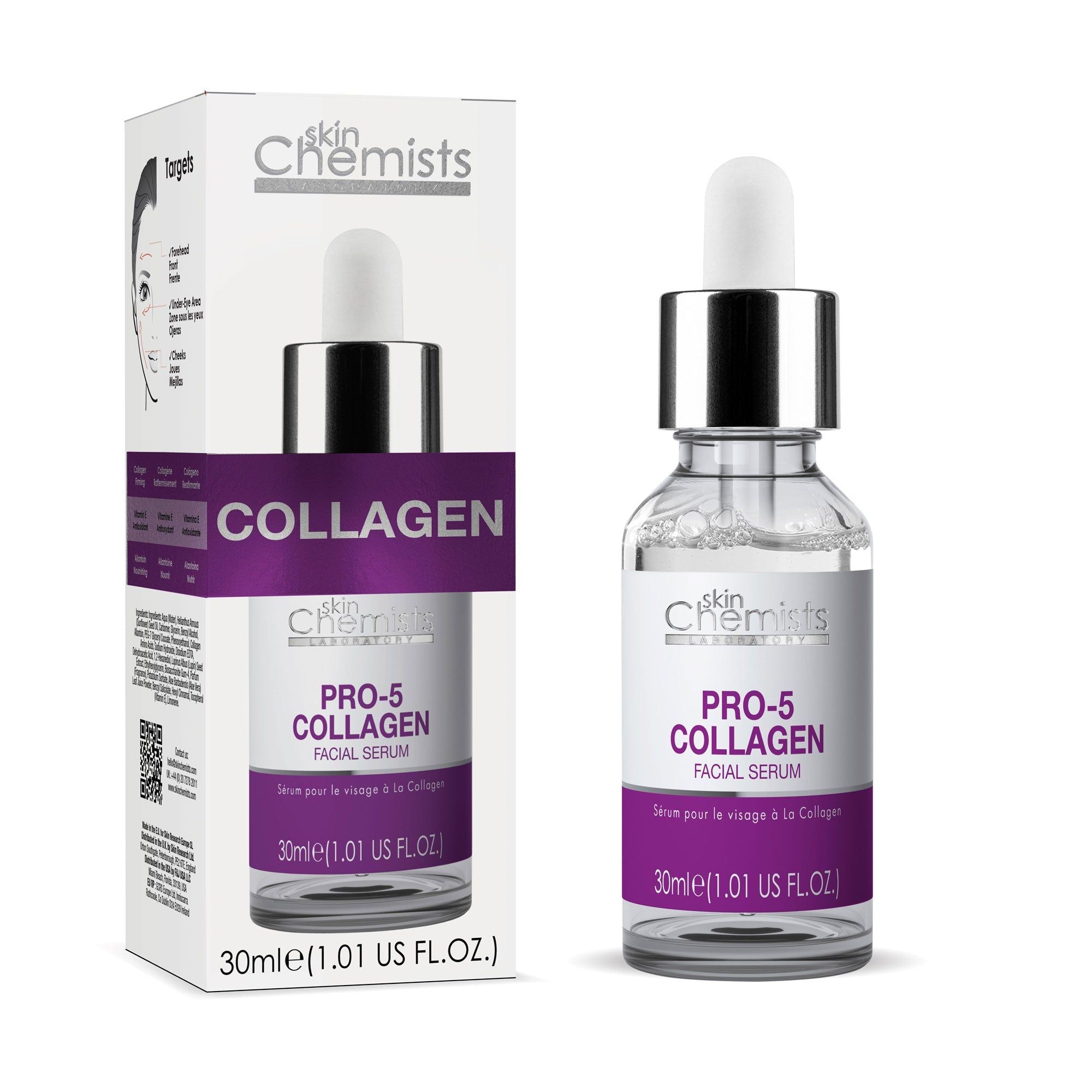 skinChemists professional Pro-Collagen 5 Facial Serum 30ml x 2 Duo Pack image 2