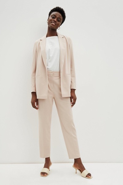 Dorothy Perkins Scuba Crepe Slim Ankle Grazer Trouser Stone