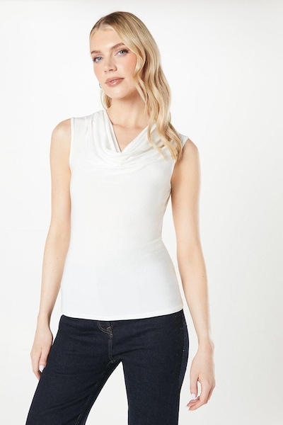 Principles White Soft Touch Cowl Neck Top Ivory