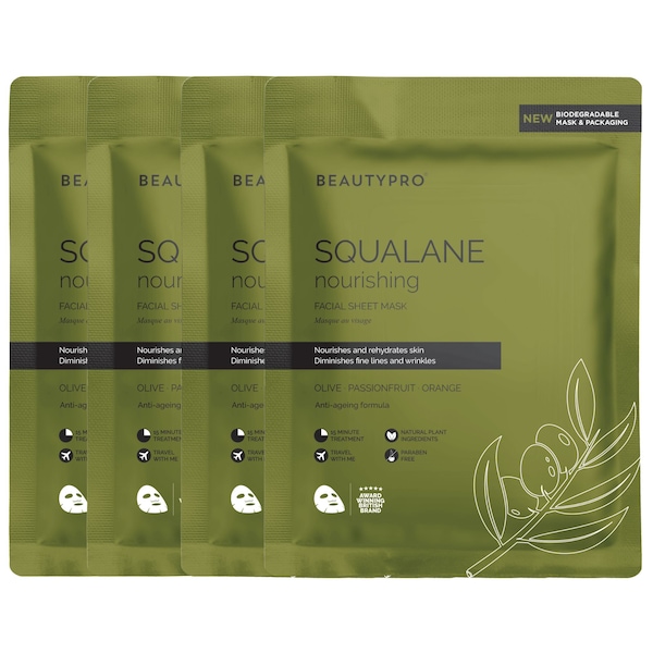 BEAUTYPRO Squalane Nourishing Sheet Mask- Pack Of 4