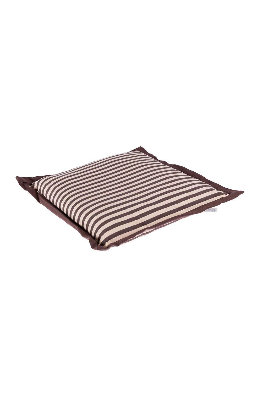 Homescapes Handmade Striped Seat Pad Soft Cotton Dining Chair Cushion image 2