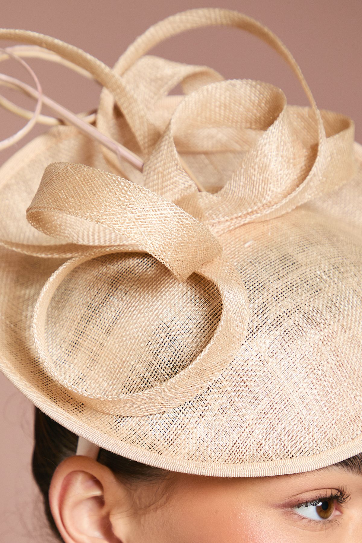 Coast Side Facing Structured Fascinator Champagne image 3