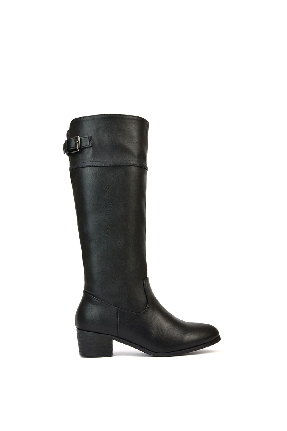 XY London 'Caiden' Knee High Boots Low Heel Western Style