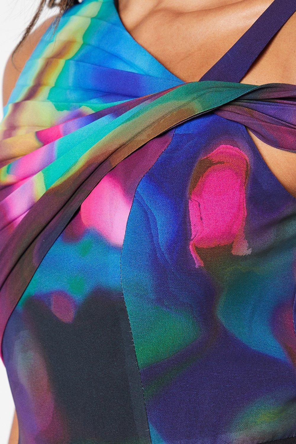 Coast Twist Neck Pleated Off Shoulder Jumpsuit Black image 5