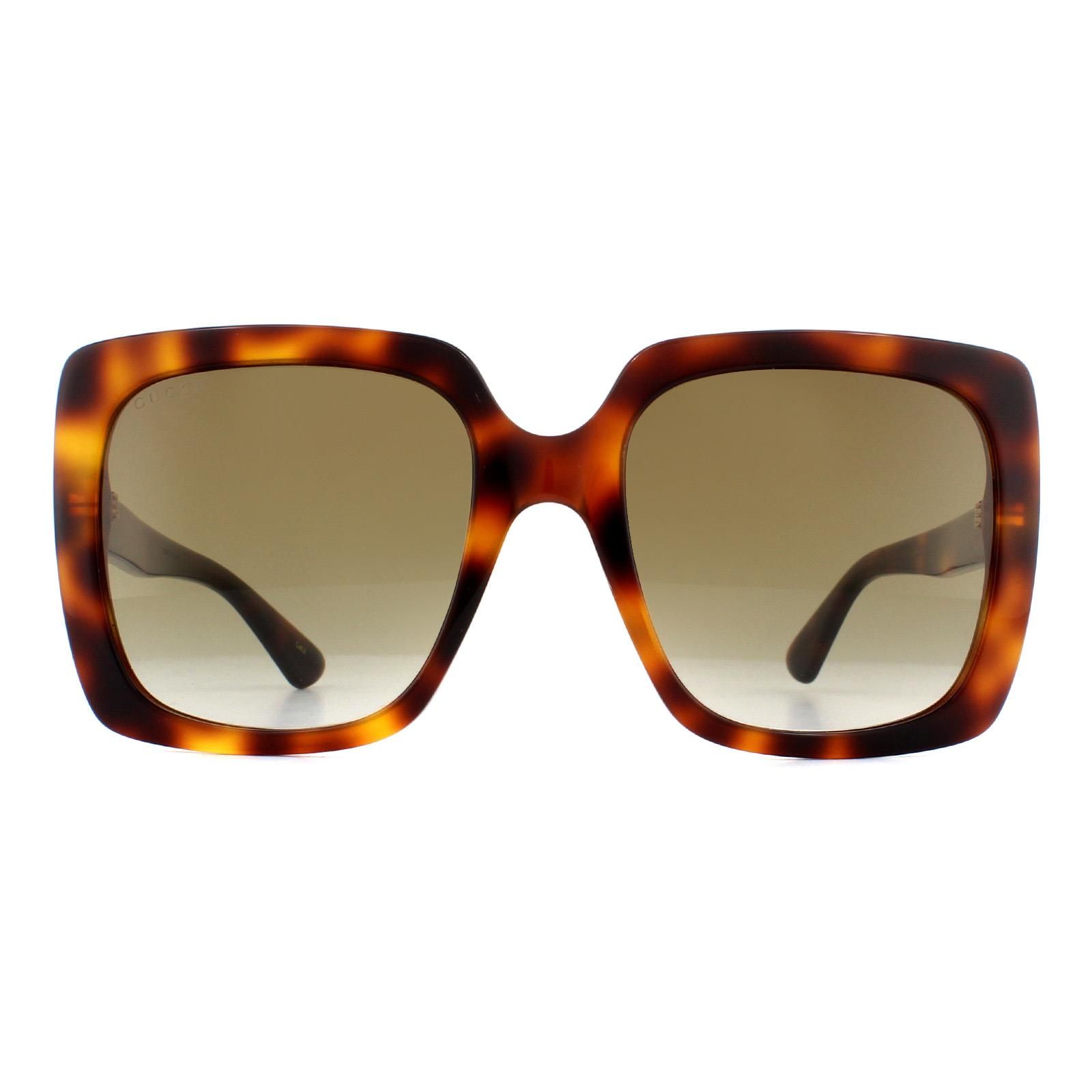 Gucci Square Havana Brown Gradient Sunglasses image 1