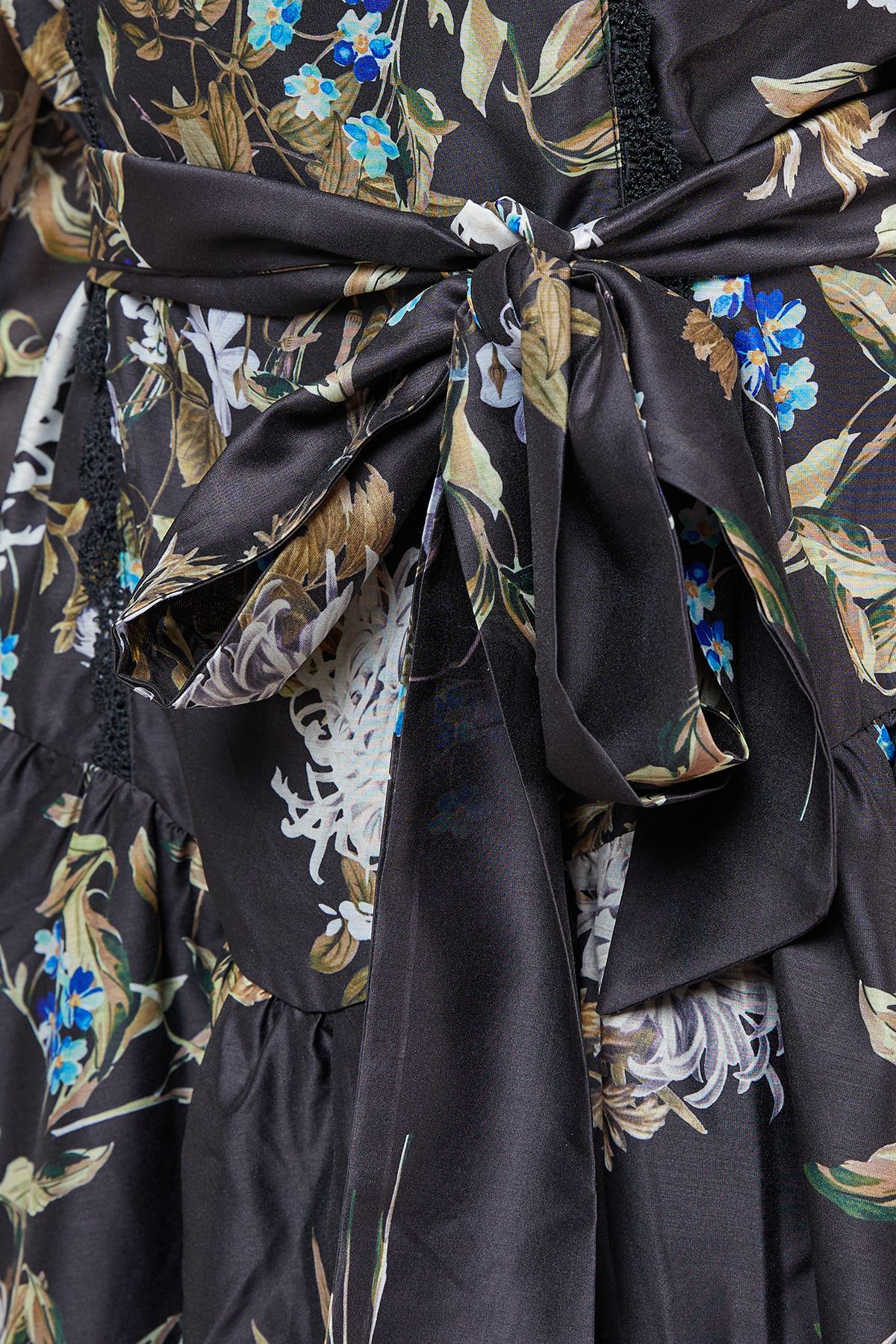 Oasis Flippy Hem Belted Mini Dress Multi image 5