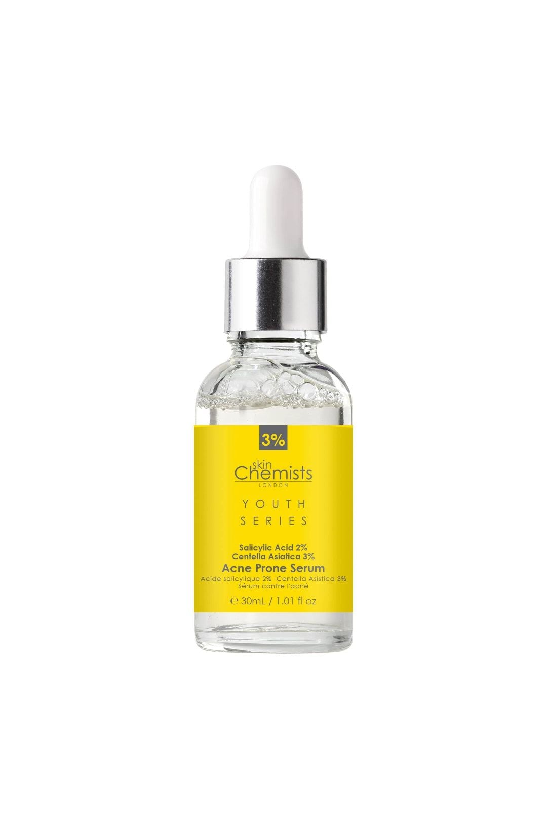 skinChemists Youth Series Acne Prone Serum Salicylic Acid 2%, Centella Asiatica 3% 30ml image 1