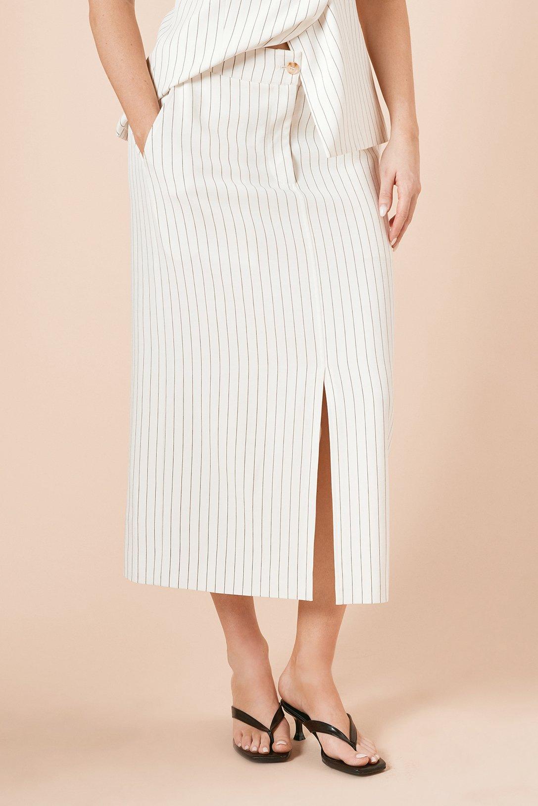 Dorothy Perkins Split Detail Maxi Skirt Ecru