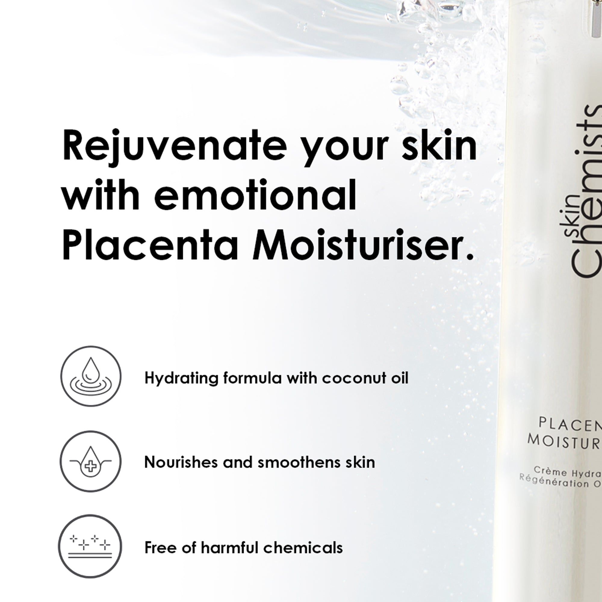 skinChemists professional Placenta Moisturiser 50ml x 2 Duo Pack image 4