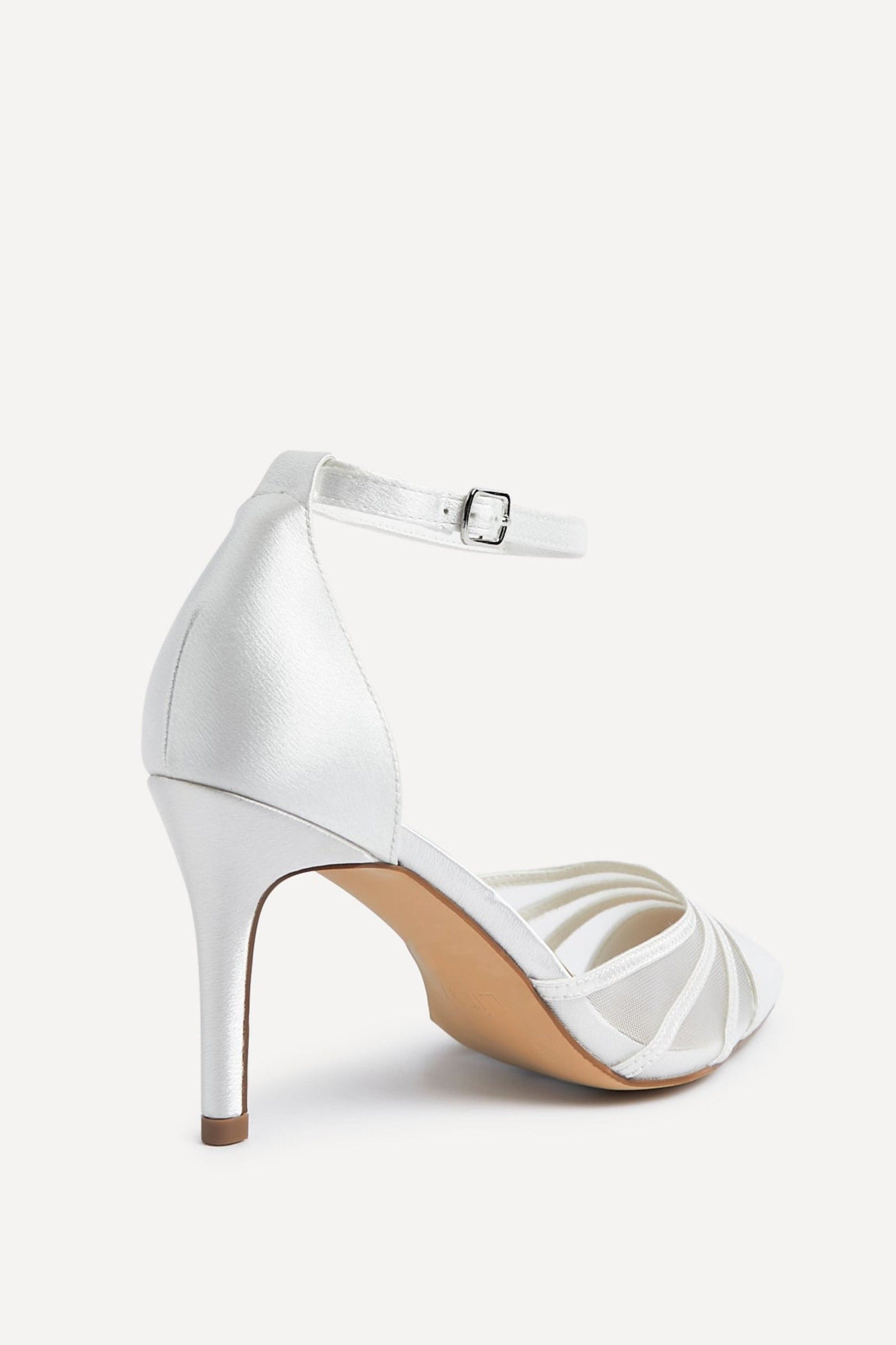 Linzi Tianey Wide Fit Ivory Satin Mesh Stiletto Court Heel image 5
