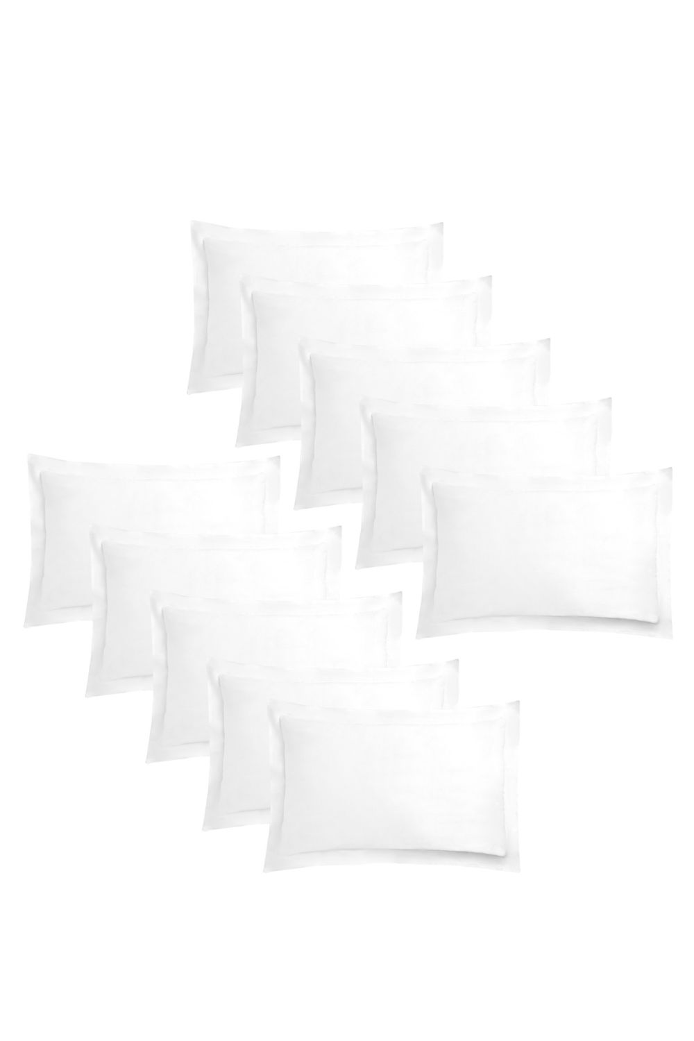 OHS 10 x Soft Polycotton Oxford Edge Pillowcase Set image 1