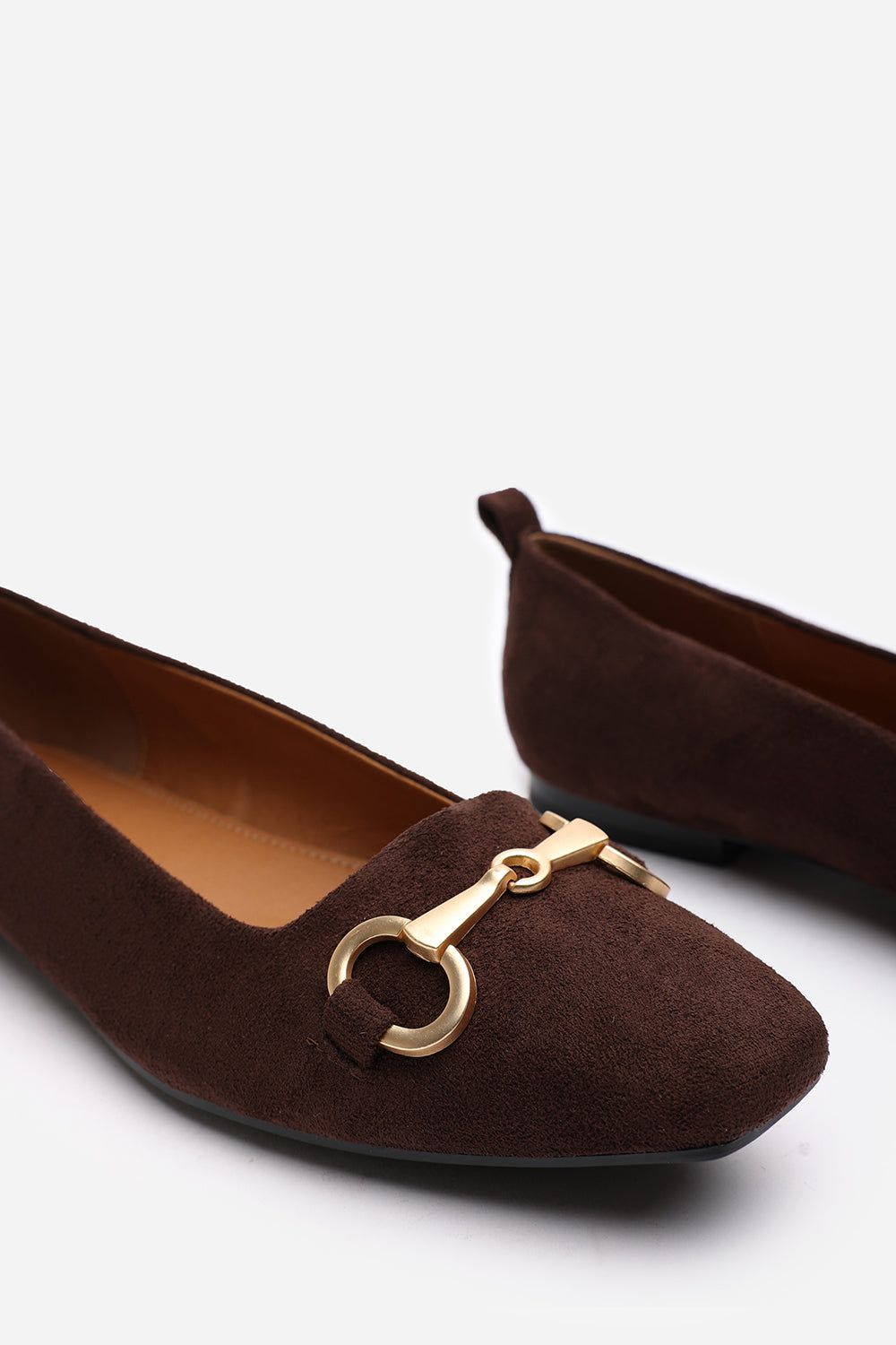 Where's That From 'Lauren' Wide Fit Suede Ballet Flats With Front Buckle Detail image 5