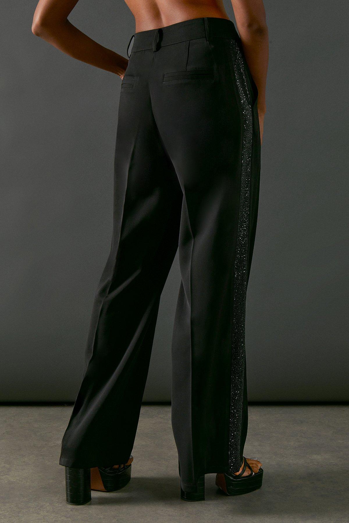 Warehouse Hotfix Side Panel Wide Leg Tailored Trouser image 2