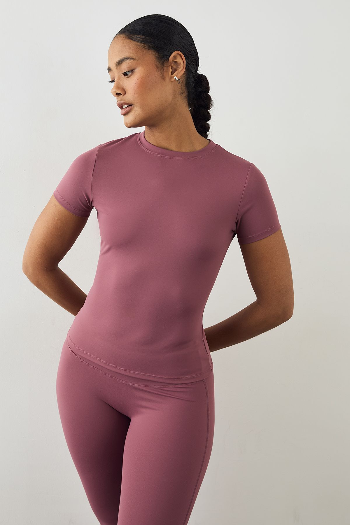 DSGN Studio DSGN Studio Ultra Sculpt Short Sleeve Top Rose image 3