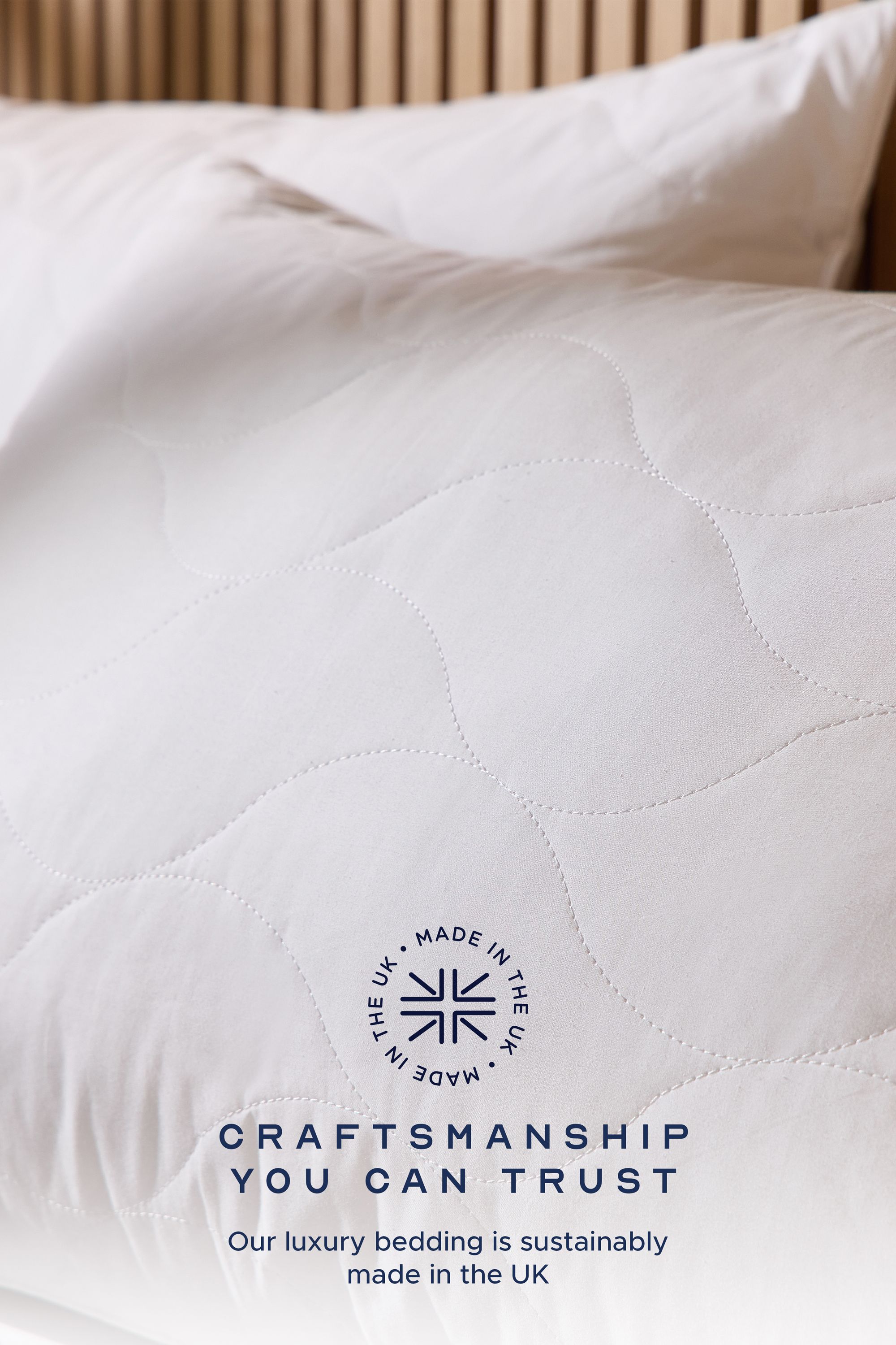 Snuggledown Snuggledown Luxury Cotton Quilted Pillow, Firm Support, 4 Pack image 6