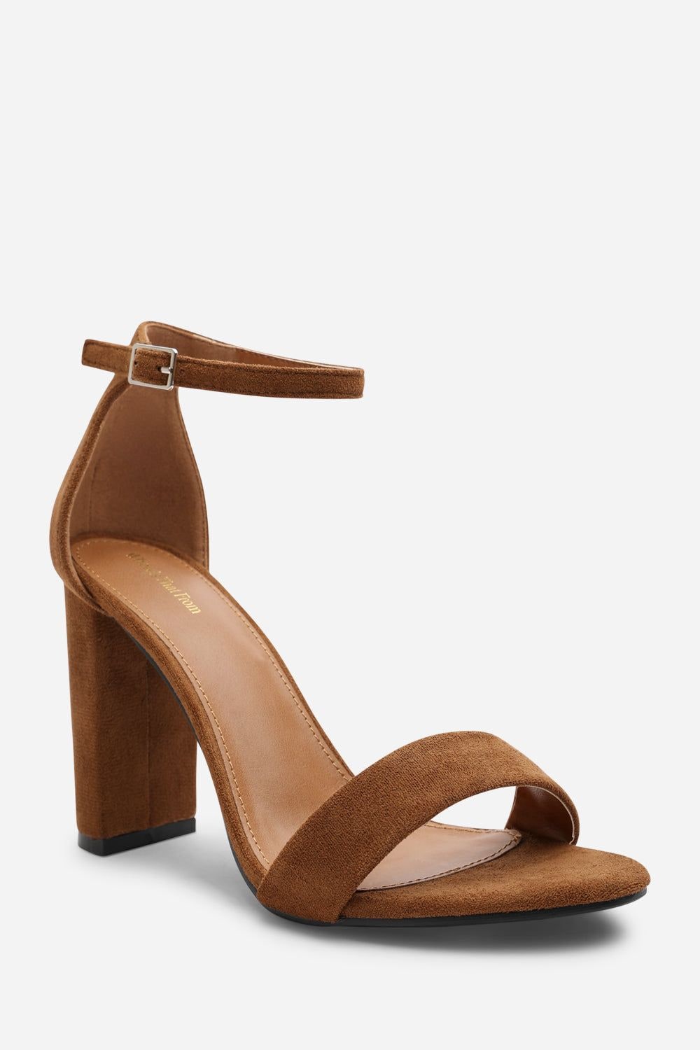 Where's That From 'Skye' Strappy Block Heels With Buckle Suede image 4