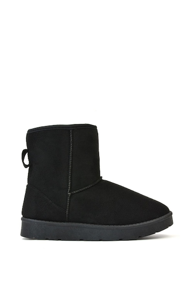 XY London 'Junie' Classic Flat Ankle Boots with Faux Fur Insole