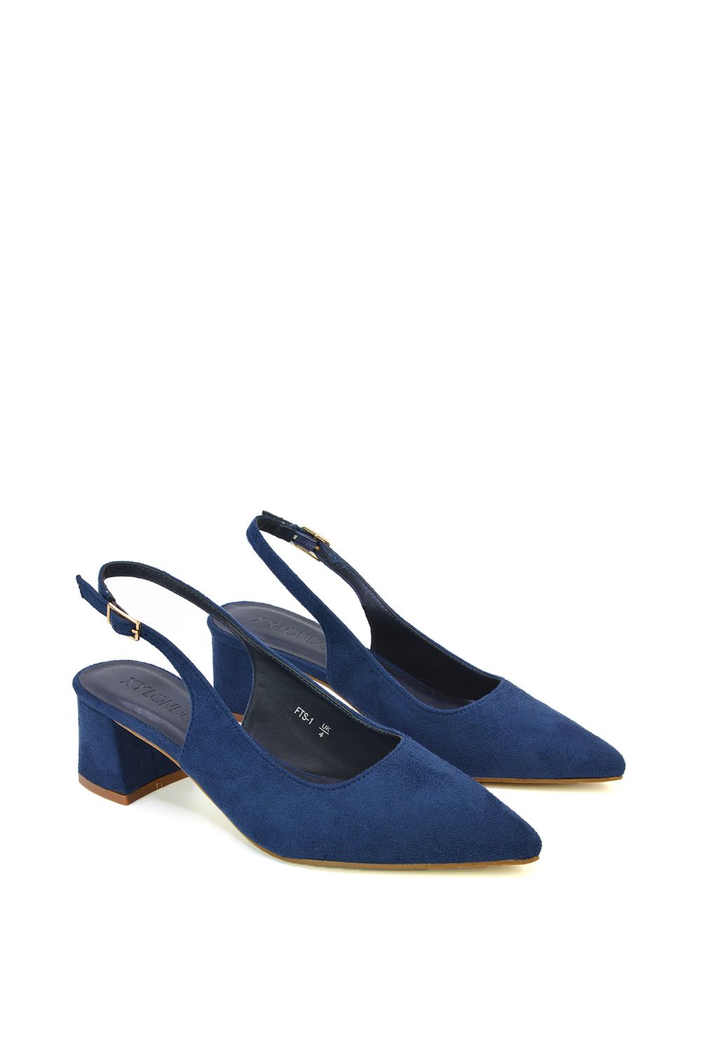 XY London 'Becky' Pointed Toe Slingback Court Shoe Heels image 3