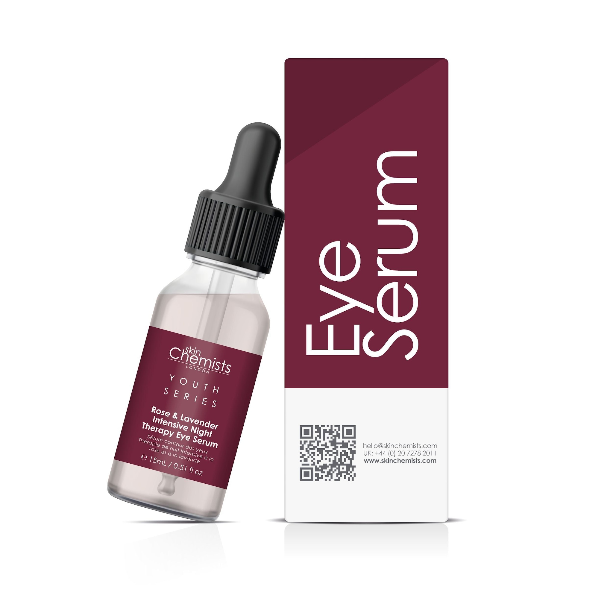skinChemists Youth Series Rose & Lavender Intensive Night Therapy Eye Serum 15ml image 2