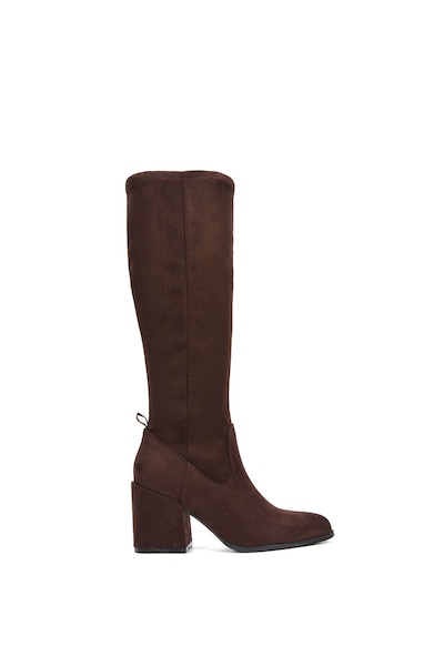 XY London 'Tatum' Knee High Block Heeled Boots