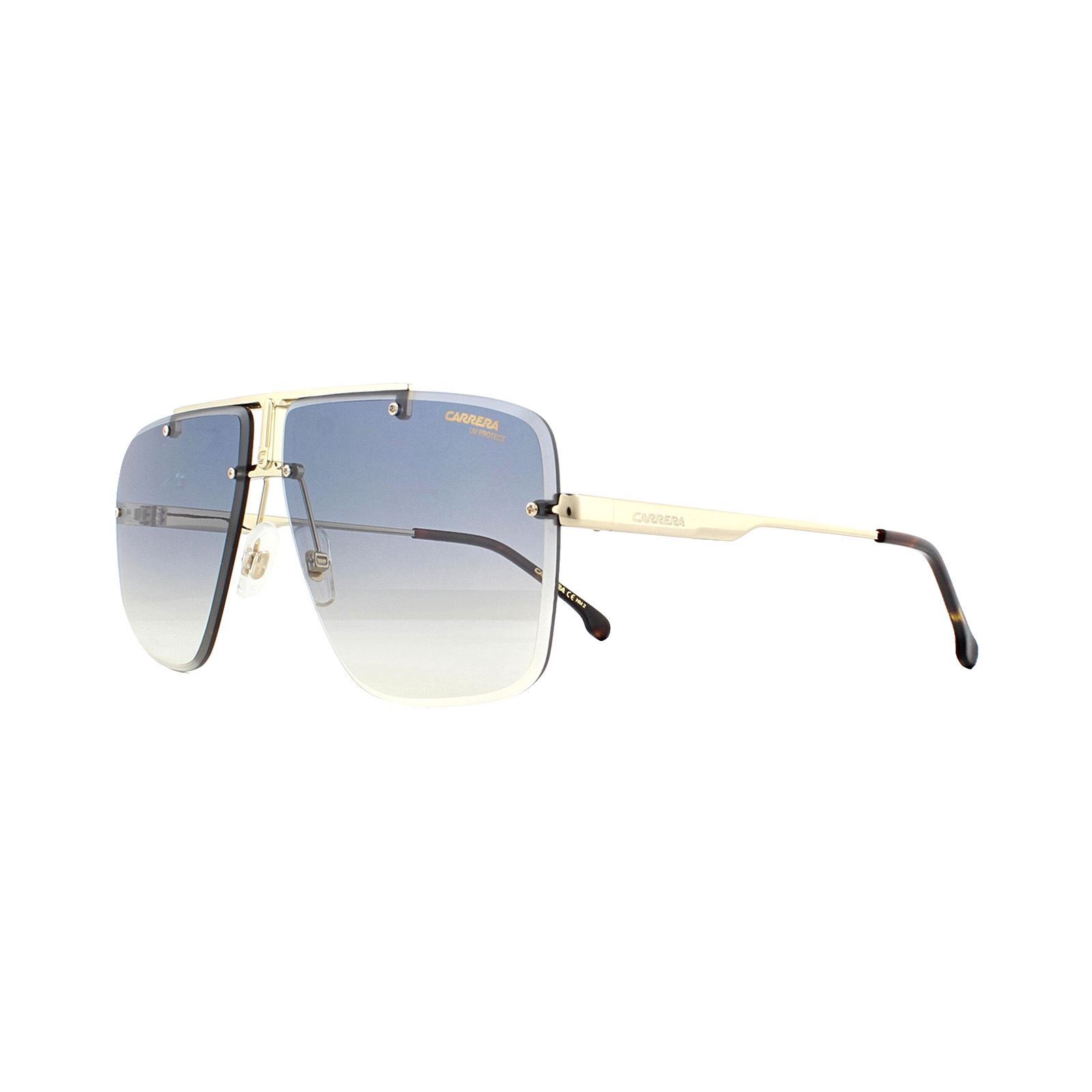 Carrera Rimless Yellow Gold Dark Blue Gradient Sunglasses image 2