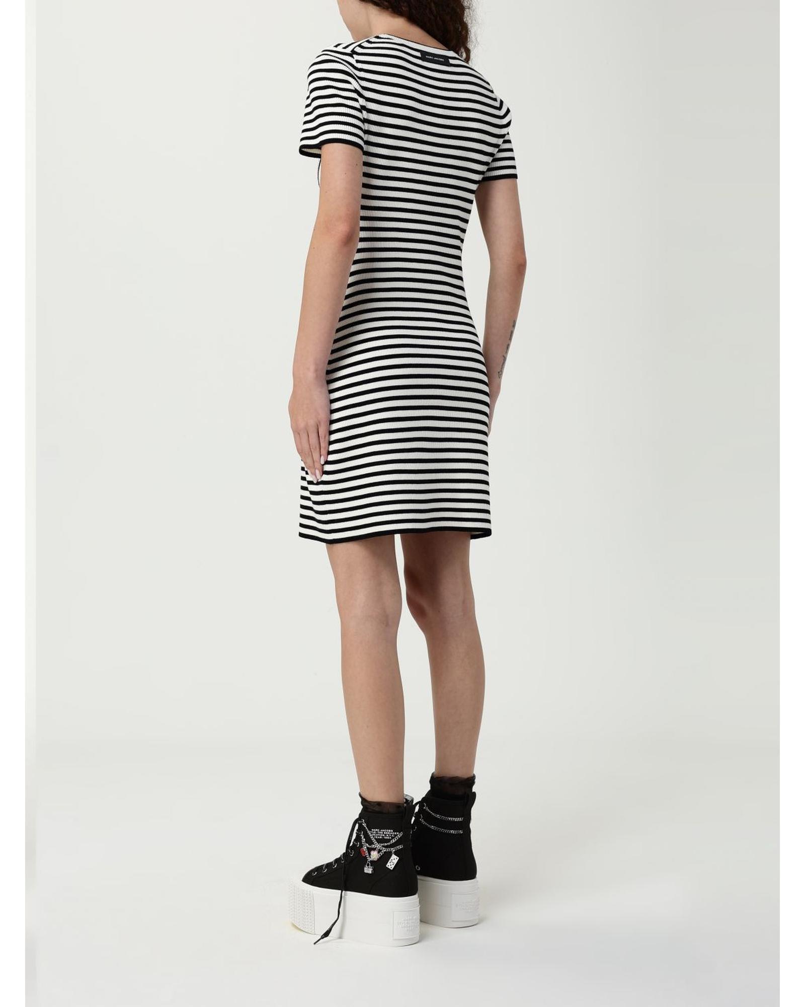 Marc Jacobs Optical Illusion Knit Mini Dress Wo - Black image 2