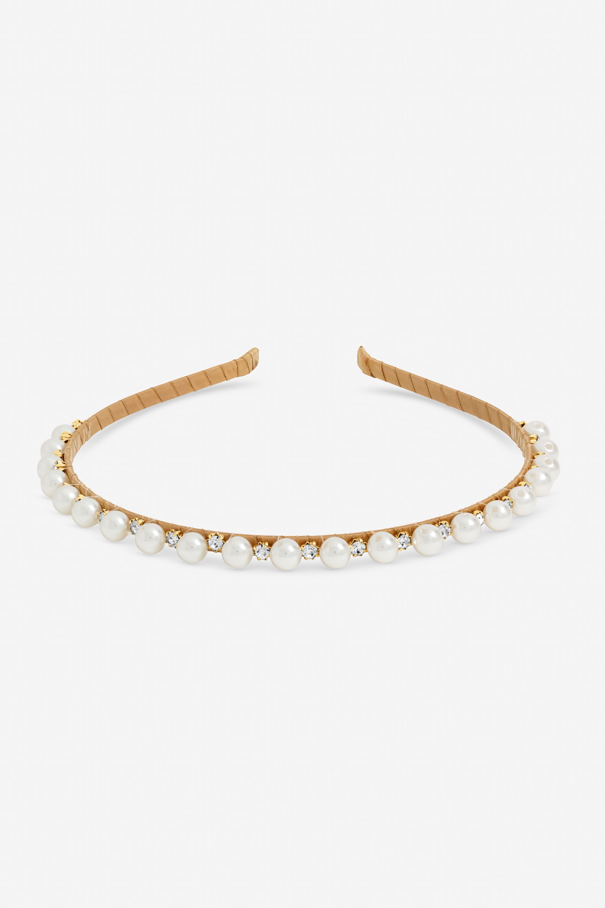 Jon Richard Gold Plated Pearl and Crystal Headband image 1